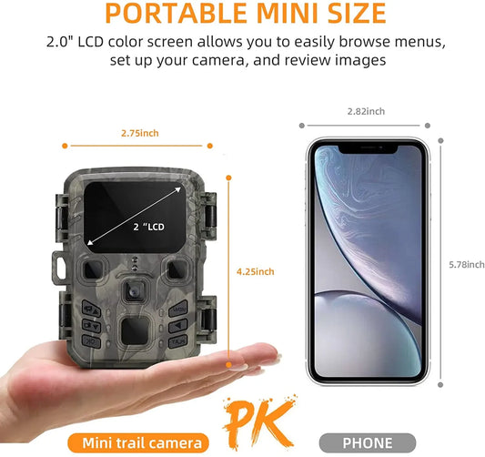 Suntek Mini301 Trail Hunting Camera 24MP 1080P Full HD Video 0.3s Fast Trigger 22PCS 850nm IR LEDs Night Vision IP65 Waterproof Wildlife Scouting Monitor Camera