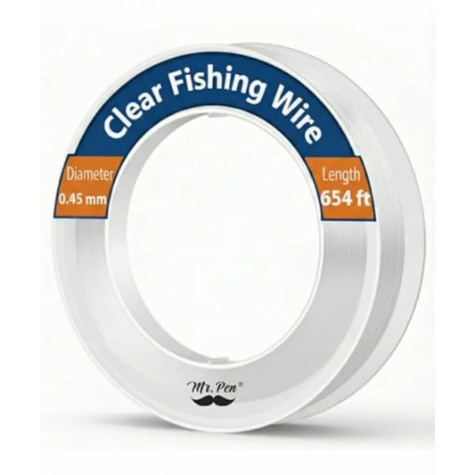218 Yard Nylon Fishing Line String for Hanging: Outdoor Use Nylon Clear High Strength Abrasion Resistant