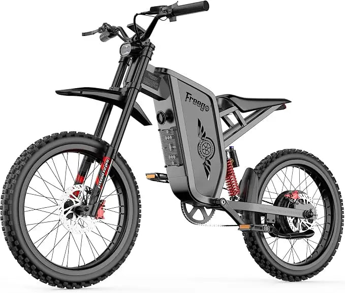 Freego X2Pro Electric Motorcycle Electric Dirt Bike 6000W Peak 60V30Ah Battery 50MPH Off Road Electric Bicycle UL 2849 Certified