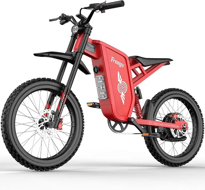 Freego X2Pro Electric Motorcycle Electric Dirt Bike 6000W Peak 60V30Ah Battery 50MPH Off Road Electric Bicycle UL 2849 Certified
