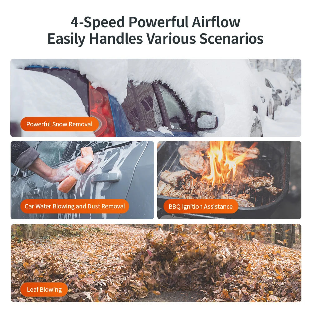Booster TF40 Turbo Fan Brushless Portable High 500g Thrust Wind Air Blower Powerful Water Removal Air Duster for Camping/BBQ