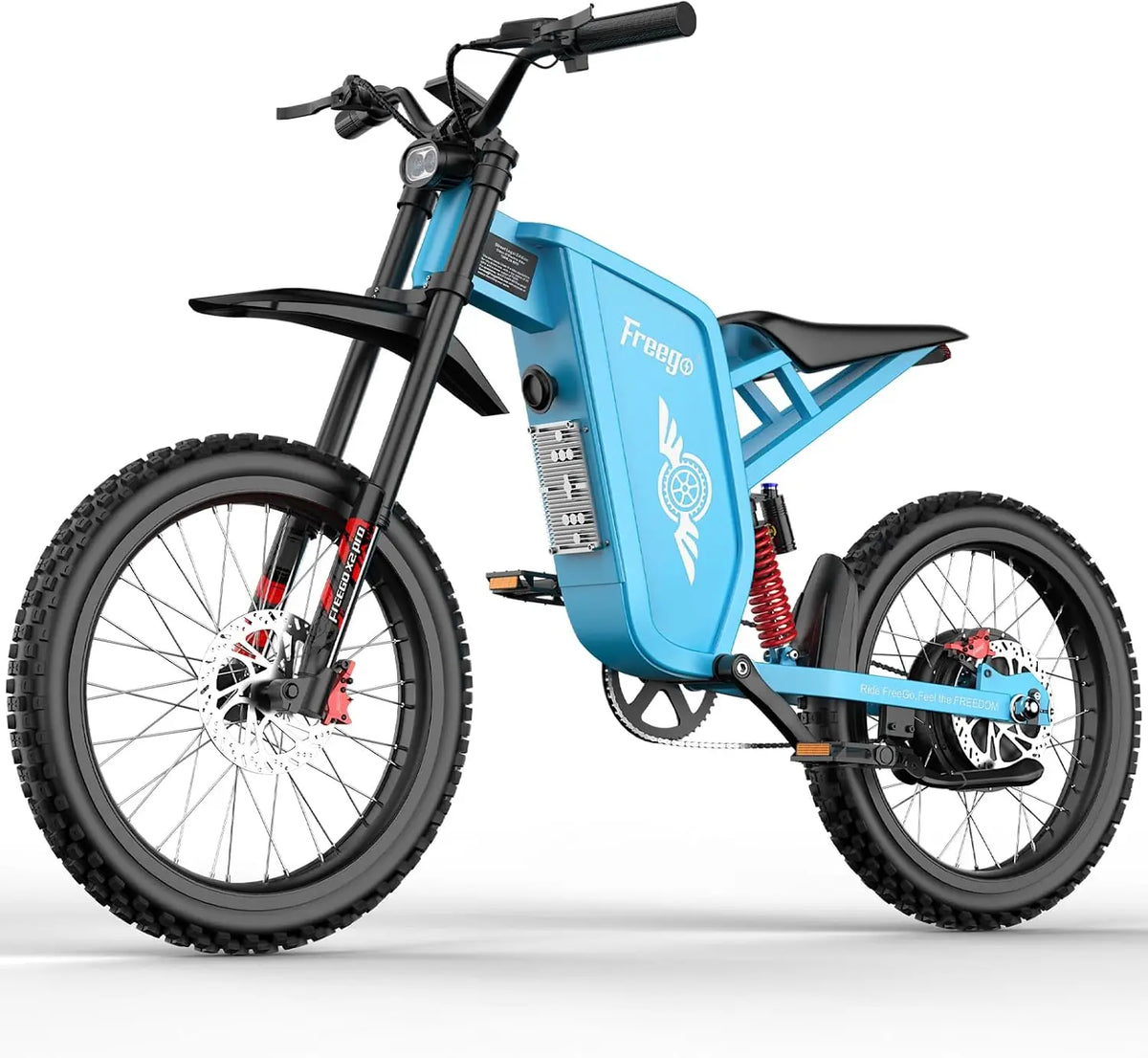 Freego X2Pro Electric Motorcycle Electric Dirt Bike 6000W Peak 60V30Ah Battery 50MPH Off Road Electric Bicycle UL 2849 Certified