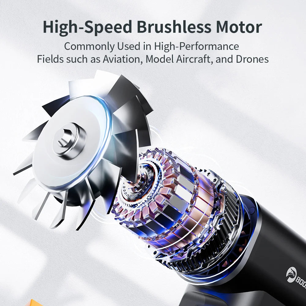 Booster TF40 Turbo Fan Brushless Portable High 500g Thrust Wind Air Blower Powerful Water Removal Air Duster for Camping/BBQ