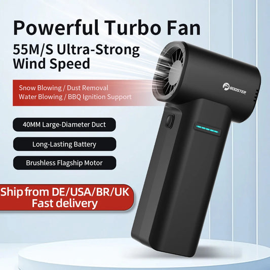 Booster TF40 Turbo Fan Brushless Portable High 500g Thrust Wind Air Blower Powerful Water Removal Air Duster for Camping/BBQ